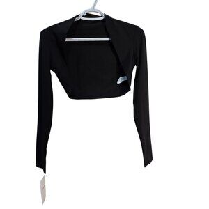 NWT | Black Long Sleeve Cropped Bolero Shrug Cardigan Jacket | Large